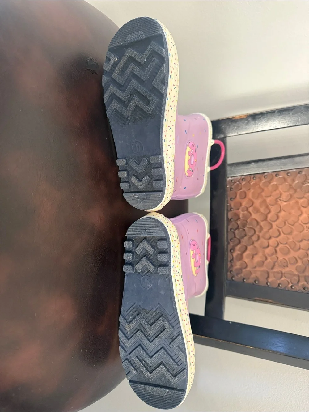 Cat & Jack Purple Donut Rain Boots with Pink Handles